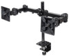 Manhattan TV & Monitor Mount, Desk, Full Motion, 2 screens, Screen Sizes: 10-27", Black, Clamp Assembly, Dual Screen, VESA 75x75 to 100x100mm, Max 6kg (each), Lifetime Warranty 420808 766623420808