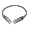 Tripp Lite N200-001-GY Cat6 Gigabit Molded (UTP) Ethernet Cable (RJ45 M/M), Gray, 1 ft. (0.31 m) N200-001-GY 037332204332