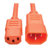 Tripp Lite P004-002-AOR PDU Power Cord, C13 to C14 - 10A, 250V, 18 AWG, 2 ft. (0.61 m), Orange P004-002-AOR 037332198822