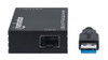 Manhattan USB-A to SFP Fibre Optic Converter, 5 Gbps (USB 3.2 Gen1), Gigabit (1000 Mbps) Ethernet Optical Network Connection, Open SFP Slot, Equivalent to Startech US1GA30SFP, SuperSpeed USB, Fiber, Black, 152297 766623152297