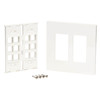 Tripp Lite N080-212 12-Port Keystone Double-Gang Faceplate, White, TAA N080-212 037332236296