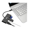 Tripp Lite U460-003-3AMB 3-Port USB-C Hub with Card Reader, USB-C to 3x USB-A Ports and SD Reader, USB 3.0, Black U460-003-3AMB 037332209191