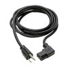 Tripp Lite P006-014-13RA Computer Power Cord, NEMA 5-15P to Right-Angle C13 - 10A, 125V, 18 AWG, 14 ft. (4.27 m), Black P006-014-13RA 037332185877