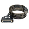 Tripp Lite U207-006 Hi-Speed USB to IEEE 1284 Parallel Printer Gold Adapter Cable (USB-A to DB25 M/F), 6 ft. (1.83 m) U207-006 037332155764