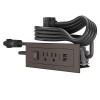 C2G Furniture Power Center with Power Switch, 2 Outlets and USB socket-outlet 2 x USB A + 2 x NEMA 5-15 Brown 16357 786776189063
