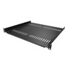 StarTech.com 1U Server Rack Shelf - Universal Vented Rack Mount Cantilever Tray for 19" Network Equipment Rack & Cabinet - Heavy Duty Steel – Weight Capacity 44lb/20kg - 16" Deep Shelf, Black 42654