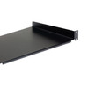StarTech.com 1U Fixed Server Rack Mount Shelf - 10in Deep Steel Universal Cantilever Tray for 19" AV/ Network Equipment Rack - Heavy Duty Steel - Weight Capacity 44lbs/20kg, Black 42656