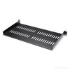 StarTech.com 1U Server Rack Shelf - Universal Vented Rack Mount Cantilever Tray for 19" Network Equipment Rack & Cabinet - Heavy Duty Steel – Weight Capacity 50lb/23kg - 10" Deep Shelf, Black 42668