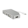 StarTech.com USB C Multiport Video Adapter with HDMI, VGA, Mini DisplayPort or DVI - USB Type C Monitor Adapter to HDMI 1.4 or mDP 1.2 (4K) - VGA or DVI (1080p) - Silver Aluminum 42829
