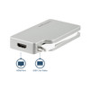 StarTech.com USB C Multiport Video Adapter with HDMI, VGA, Mini DisplayPort or DVI - USB Type C Monitor Adapter to HDMI 1.4 or mDP 1.2 (4K) - VGA or DVI (1080p) - Silver Aluminum 42829