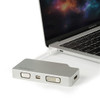 StarTech.com USB C Multiport Video Adapter with HDMI, VGA, Mini DisplayPort or DVI - USB Type C Monitor Adapter to HDMI 1.4 or mDP 1.2 (4K) - VGA or DVI (1080p) - Silver Aluminum 42829