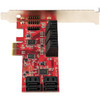 StarTech.com SATA PCIe Card - 10 Port PCIe SATA Expansion Card - 6Gbps - Low/Full Profile - Stacked SATA Connectors - ASM1062 Non-Raid - PCI Express to SATA Converter/Adapter 10P6G-PCIE-SATA-CARD 065030893763