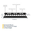 StarTech.com 1U Horizontal Finger Duct Rack Cable Management Panel with Cover 42995