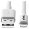Tripp Lite M100-006-WH USB-A to Lightning Sync/Charge Cable, MFi Certified - White, M/M, USB 2.0, 6 ft. (1.83 m) M100-006-WH 037332182180