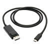 Tripp Lite U444-003-DP-BE USB-C to DisplayPort Adapter Cable (M/M), 4K 60 Hz, HDR, Locking DP Connector, 3 ft. (0.9 m) U444-003-DP-BE 037332236678