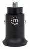Manhattan Car/Auto Mobile Device Charger, USB-C & USB-A Outputs, 25W, USB-A Charging up to 18W (QC 3.0), Simultaneous Charging, Overload/Overcurrent/Overheat Protection, Black, Phone Charger, Blister 102414 766623102414