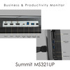 MSI Summit MS321UP 32 Inch Monitor with Adjustable Stand, UHD (3840 x 2160), 16:9, 60Hz, IPS, 4ms, HDMI, DisplayPort, USB Type-C, Built-in USB Hub, Anti-Glare, Anti-Flicker, Less Blue light, VESA, Kensington, Black SUMMITMS321UP 824142248706