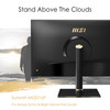 MSI Summit MS321UP 32 Inch Monitor with Adjustable Stand, UHD (3840 x 2160), 16:9, 60Hz, IPS, 4ms, HDMI, DisplayPort, USB Type-C, Built-in USB Hub, Anti-Glare, Anti-Flicker, Less Blue light, VESA, Kensington, Black SUMMITMS321UP 824142248706