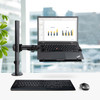 StarTech.com Laptop Desk Mount - Monitor and Laptop Mount - Displays up to 34in (8kg/17.6lb) & Laptops (4.5kg/9.9lb) - Articulating VESA Laptop Tray Arm - Clamp / Grommet Mount A-LAPTOP-DESK-MOUNT 065030894968