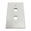 Tripp Lite N042AB-002-IVM Safe-IT 2-Port Single-Gang Keystone Wall Plate, Antibacterial, Ivory Matte, TAA N042AB-002-IVM 037332269102