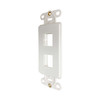 Tripp Lite N042DAB-002V-IV Safe-IT 2-Port Antibacterial Wall-Mount Insert, Decora Style, Vertical, Ivory, TAA N042DAB-002V-IV 037332269034