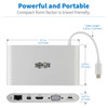 Tripp Lite U442-DOCK1 USB-C Dock, Dual Display - 4K HDMI/mDP, VGA, USB 3.2 Gen 1, USB-A/C Hub, GbE, Memory Card, 100W PD Charging U442-DOCK1 037332193834