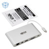 Tripp Lite U442-DOCK1 USB-C Dock, Dual Display - 4K HDMI/mDP, VGA, USB 3.2 Gen 1, USB-A/C Hub, GbE, Memory Card, 100W PD Charging U442-DOCK1 037332193834