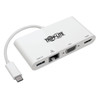 Tripp Lite U444-06N-HV4GU USB-C Multiport Adapter - 4K HDMI, VGA, USB-A, GbE, HDCP, White U444-06N-HV4GU 037332210470