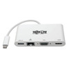 Tripp Lite U444-06N-HV4GU USB-C Multiport Adapter - 4K HDMI, VGA, USB-A, GbE, HDCP, White U444-06N-HV4GU 037332210470