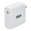 Tripp Lite Compact 1-Port USB-C Wall Charger - GaN Technology, 100W PD3.0 Charging, White U280-W01-100C1G 037332259653