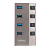 StarTech.com 4-Port Self-Powered USB-C Hub with Individual On/Off Switches, USB 3.0 5Gbps Expansion Hub w/Power Supply, Desktop/Laptop USB-C to USB-A Hub, USB Type C Hub w/BC 1.2 5G4AIBS-USB-HUB-NA 065030893756