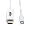 Tripp Lite U444-006-H4K6WE USB-C to HDMI Adapter Cable (M/M), 4K 60 Hz, 4:4:4, Thunderbolt 3 Compatible, White, 6 ft. (1.8 m) U444-006-H4K6WE 037332238269