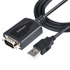 StarTech.com 3ft (1m) USB to Serial Cable with COM Port Retention, DB9 Male RS232 to USB Converter, USB to Serial Adapter for PLC/Printer/Scanner, Prolific Chipset, Windows/Mac 1P3FPC-USB-SERIAL 065030894593