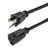 StarTech.com 15ft (4.5m) Heavy Duty Extension Cord, NEMA 5-15R to NEMA 5-15P Black Extension Cord, 15A 125V, 14AWG, Heavy Gauge Extension Power Cable, NEMA 5-15R to NEMA 5-15P AC Power Cord HX-15F-POWER-CORD