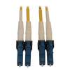 Tripp Lite N370X-08M 400G Duplex Singlemode 9/125 OS2 Switchable Fiber Optic Cable (LC/UPC M/M), LSZH, Yellow, 8 m (26.3 ft.) N370X-08M 037332271846
