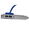 StarTech.com 2 Port USB 3.0 A Female Slot Plate Adapter USB3SPLATE 065030845281