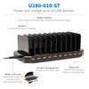 Tripp Lite 10-Port USB Charging Station with Adjustable Storage, 12V 8A (96W) USB Charger Output U280-010-ST 037332190352