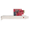 StarTech.com SATA PCIe Card - 2 Port PCIe SATA Expansion Card - 6Gbps - Full/Low Profile - PCI Express to SATA Adapter/Controller - ASM1061 Non-Raid - PCIe to SATA Converter 2P6G-PCIE-SATA-CARD 065030895545