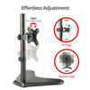 SIIG AC CE-MT3B11-S1 Height Adjustable Single Monitor Desk Stand f 13 to 32