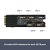 Vantec Accessory UGT-M2670 M.2 PCIe Gen3x2 B+M Key To 5 Ports SATA III Expansion Card Retail