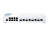 QNAP SWT QSW-M408-4C-US 12port Eight 1GbE PT and 4x10G SFP+ NBASE-T combo PT
