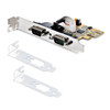 StarTech.com 2-Port PCI Express Serial Interface Card, Dual Port PCIe to RS232 (DB9) Serial Card, 16C1050 UART, Low/Full Profile Brackets, COM Retention, For Windows/Linux 065030899376