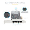 StarTech.com 4-Port 2.5Gbps NBASE-T PCIe Network Card, Intel I225-V, Quad-Port Computer Network Card, Multi-Gigabit NIC, PCI Express Server LAN Card, Desktop Ethernet Interface 065030898157