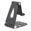 StarTech.com Phone and Tablet Stand - Foldable Universal Mobile Device Holder for Smartphones & Tablets - Adjustable Multi-Angle Ergonomic Cell Phone Stand for Desk - Portable - Black 065030888028