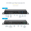 StarTech.com 4K HDMI over Fiber Extender Kit, 4K 60Hz up to 3300ft/1km (Single Mode) or 1000ft/300m (Multimode) LC Fiber Optic, HDR, HDCP, 3.5mm Audio/RS232/IR Extender, Transmitter and Receiver Kit 065030897303