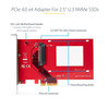 StarTec Accessory PEX4SFF8639U3 PCIe 4.0 x4 Adapter For 2.5 U.3 NVMe SSDs RTL