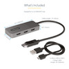 StarTech.com 3-Port MST Hub - DisplayPort to 3x HDMI, Triple 4K 60Hz Monitors, DP 1.4 Multi-Monitor Video Adapter, 1ft (30cm) Built-in Cable, USB Powered, Windows Only 065030897631