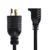 StarTech.com 1ft (30cm) Heavy Duty Power Cord, Twist-Lock NEMA L5-15P to NEMA 5-15R Black Adapter Cord, 15A 125V, 14AWG, Heavy Gauge Plug Converter Cable - UL Listed Components 65030901475