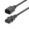 StarTech.com 1ft (30cm) Power Extension Cord, IEC 60320 C14 to IEC 60320 C13 PDU Power Cord, 10A 250V, 18AWG, Black Extension Cable, AC Power Cable for PDU/Power Supply - UL Listed Components 65030901376