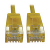 Tripp Lite N261-S01-YW Cat6a 10G Snagless Molded Slim UTP Ethernet Cable (RJ45 M/M), PoE, Yellow, 1 ft. (0.3 m) 37332276254